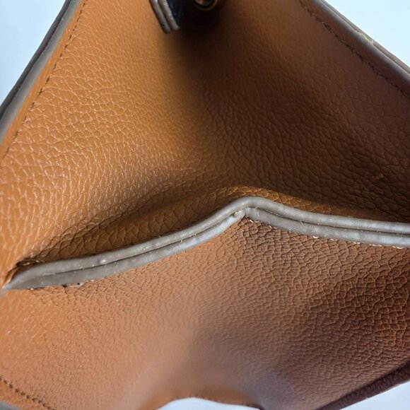 Anne Klein White & Brown Woven Crossbody w/ Detachable Wallet Pouch! - Picture 7 of 14